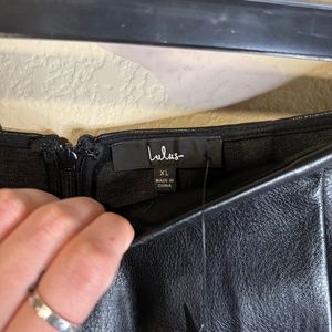 Lulu's Black Leather Skort- Festival- New with tags